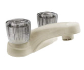 Dura Faucet DF-PL700S-BQ rv faucet with smoked knobs close-up for precise temperature control