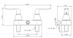 DF-SA100LH-MB 2.4 GPM flow delivers steady RV shower spray