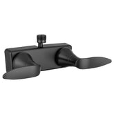 Dura Faucet DF-SA100LH-MB diverter valve exterior in matte black for RV showers