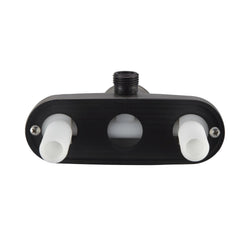 Dura Faucet fits standard 2-hole, 4-inch center-to-center mounting.