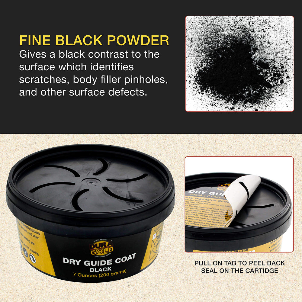 Dura-Gold guide coat works with wet or dry sanding for versatile use.
