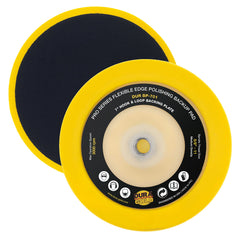Dura-Gold Pro Series 7 inch flexible edge backing pad for curved surfaces.
