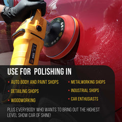 Dura-Gold Pro Series backing pad enables quick pad changes during detailing.