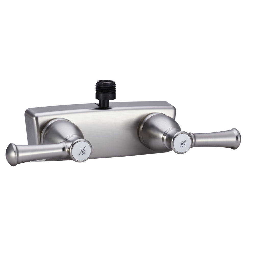 Dura Faucet DF-SA100L-SN shower diverter valve in brushed satin nickel for RV style