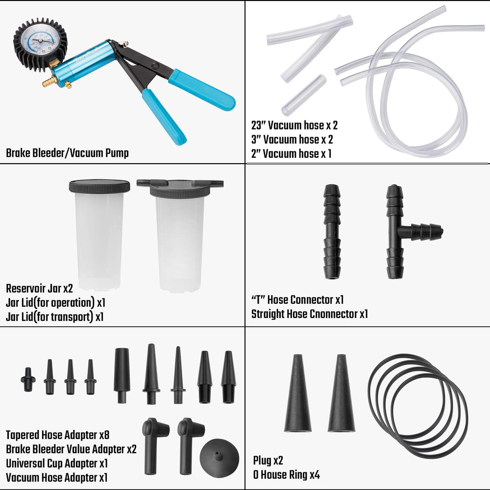 DURATECH brake fluid bleeder with metal handheld pump and gauge for precise readings