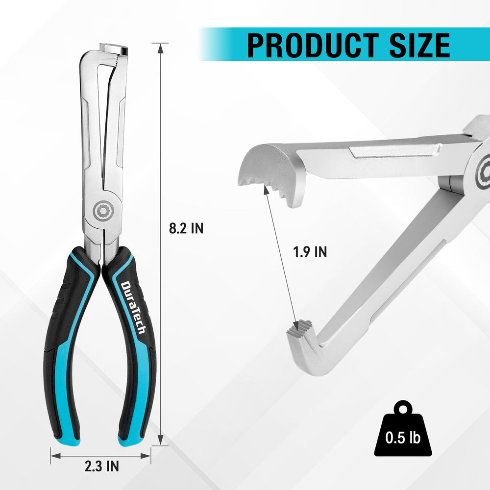 DuraTech disconnect pliers with smooth surface to prevent scratches on thin wire casings.
