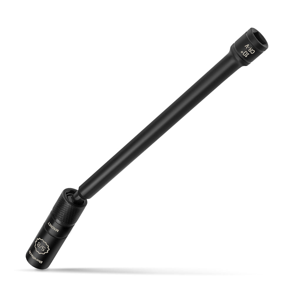 DURATECH swivel magnetic spark plug socket with 360° rotation for tight-space access.