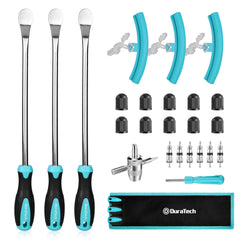 Duratech tire spoons 14.5-inch set for quick tire removal on motorcycles and bikes.