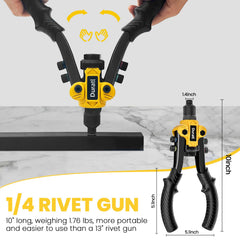 Duratl rivet kit contents ready-to-use with 200 aluminum rivets.