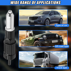 DUSCOKE rivet adapter enables easy, quick installation and workflow.