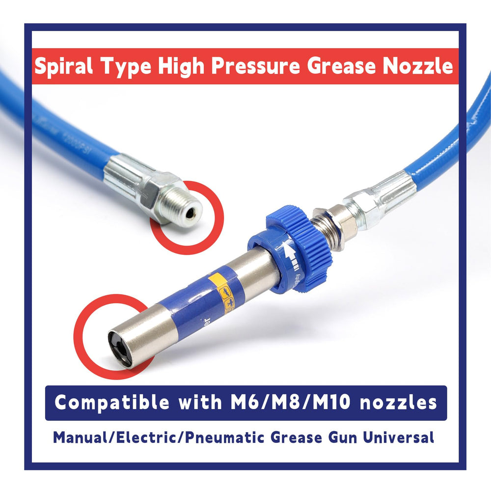 Dusledel lock-clamp design ensures quick, secure attachment to most hoses.