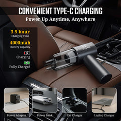 Dustix compact design fits in glovebox for easy storage