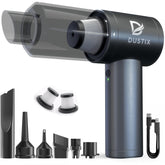 Dustix handheld car vacuum showing 12000Pa suction for deep car cleaning