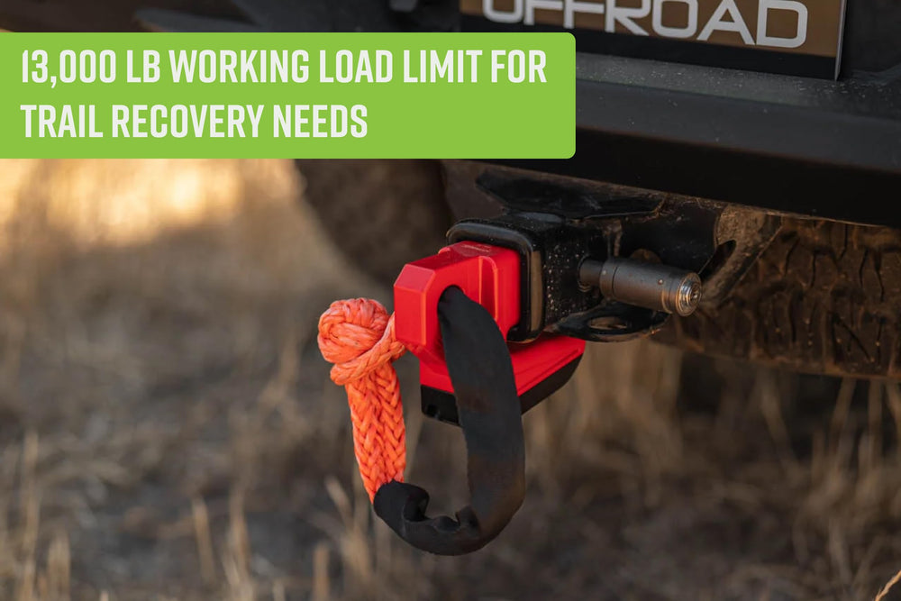 DV8 Offroad Xtract skid plate on a 2-inch receiver demonstrates compatibility and protection
