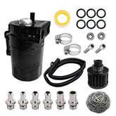 DWARFOO oil catch can 300ml sealed tank reduces engine sludge buildup.