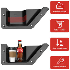 DWKJMYCP door storage box adds organized space for cups and gadgets.