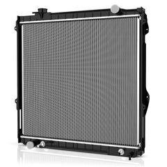 DWVO complete radiator front view with durable core for Tacoma reliability