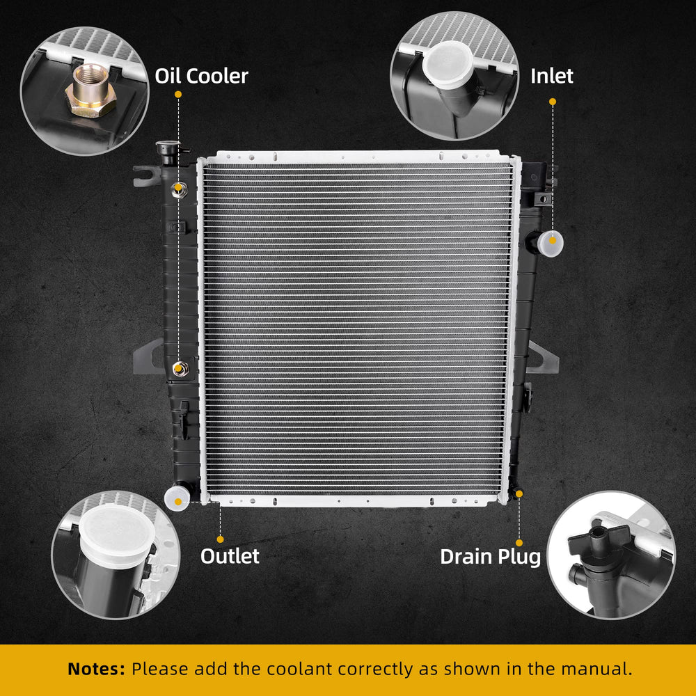 DWVO radiator for 2001 Mercury Mountaineer 4.0L provides solid fit and steady cooling.