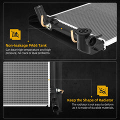 DWVO radiator core with high-density fins side view improves cooling efficiency.