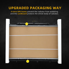 DWVO radiator packaging with foam corners protects during installation