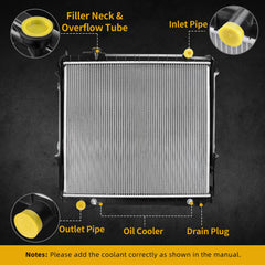 DWVO radiator packaging note showing foam corners for safe transit