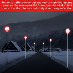 DXSIGN red reflector driveway marker provides bright visibility and durability.