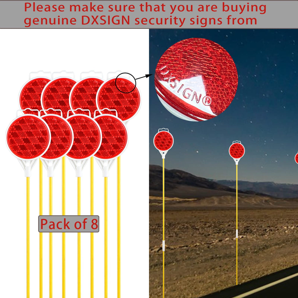 DXSIGN snow plow marker helps identify lanes and curbs during snow removal