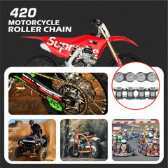 DYC Daiyoki 420 chain maintains smooth engagement and efficient power transfer.
