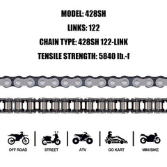 DYCTAHO 428H chain kit ready for install and ride.