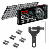 DYCTAHO DYC 420 chain assembly close-up, showcasing high-strength steel for durable performance