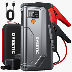 Dyeetic Jump Starter 5000A front view, compact roadside booster ready for emergencies