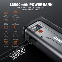 Dyeetic 5000A LED light in use for night roadside repairs
