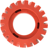 Dynabrade Nitro Series RED-TRED eraser wheel for decal removal on painted surfaces