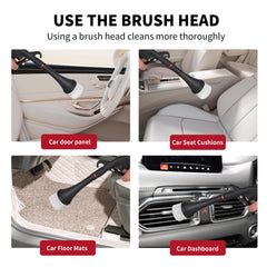 Dynaiency quick-dust removal shows faster cleaning with the nozzle attachment.