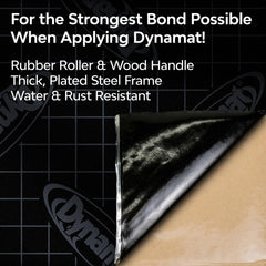 Dynamat Dynaroller 2-inch wide roller provides consistent bonding for mats.