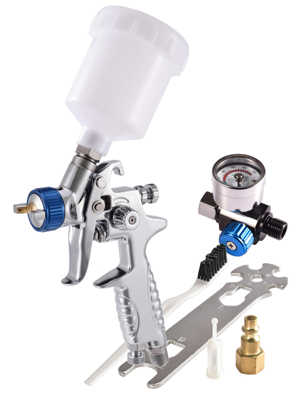 Dynastus Touch Up spray gun with 125cc cup for precise small-area coatings.