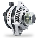 DynaVim Parts 130A alternator for Odyssey front view shows sturdy build for reliable charging.