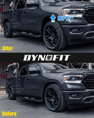 Dynofit 2in leveling kit installed on Ram 1500 front enhances stance