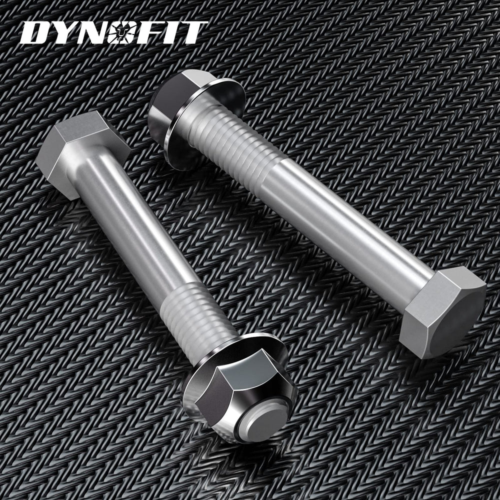 Dynofit camber bolts kit includes lug nuts for installation.