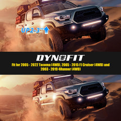 Dynofit spacer provides extra fender clearance for bigger wheels.