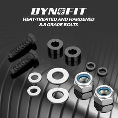 Dynofit kit includes hardware for quick bolt-on installation.
