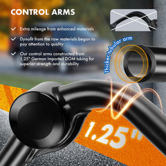 Dynofit F150 upper control arm designed for 2-4 inch leveling kits