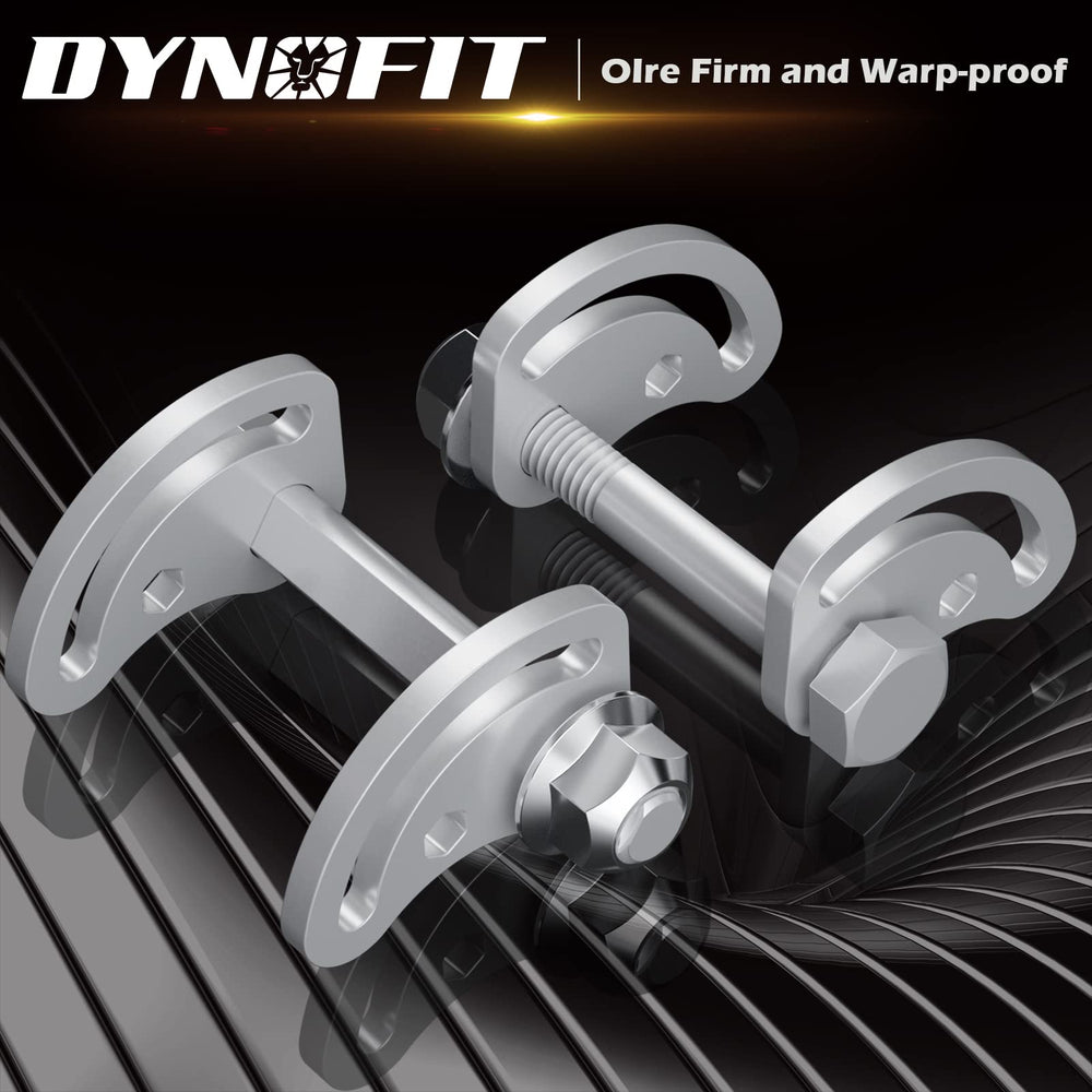 Dynofit on-vehicle installation shows alignment adjustment in action.