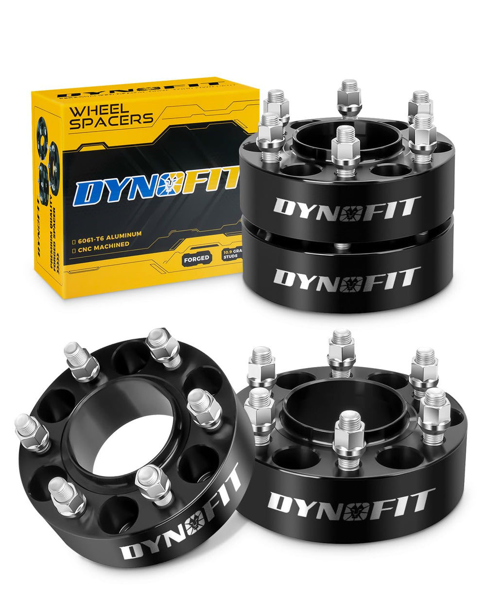 Dynofit wheel spacer side view enhances stance and tire clearance.