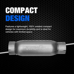 Dynomax Race Bullet 24215 CRF technology reduces noise while preserving race tone.