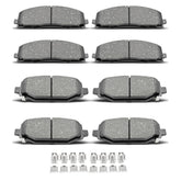 DYZJKWJW D1589/D1596 front view ceramic brake pads with clips for smooth braking.