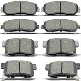 DYZJKWJW front and rear brake pads set shown for broad Honda compatibility.