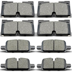 DYZJKWJW ceramic brake pads kit for Chevrolet Silverado front and rear ensures smooth braking.