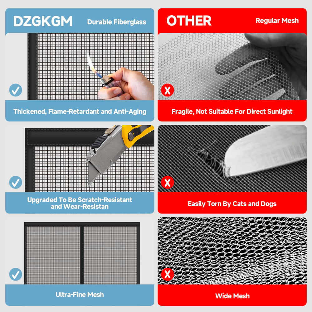 DZGKGM install with adhesive hook-and-loop fasteners.