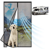 DZGKGM magnetic rv screen door curtain close-up of magnetic closure.